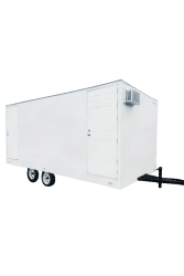 Remolque de oficina móvil para obras, eventos y necesidades administrativas temporales.