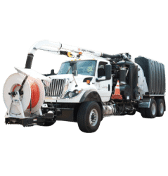 Equipo de desazolve y mantenimiento sanitario para baños portátiles y fosas temporales.