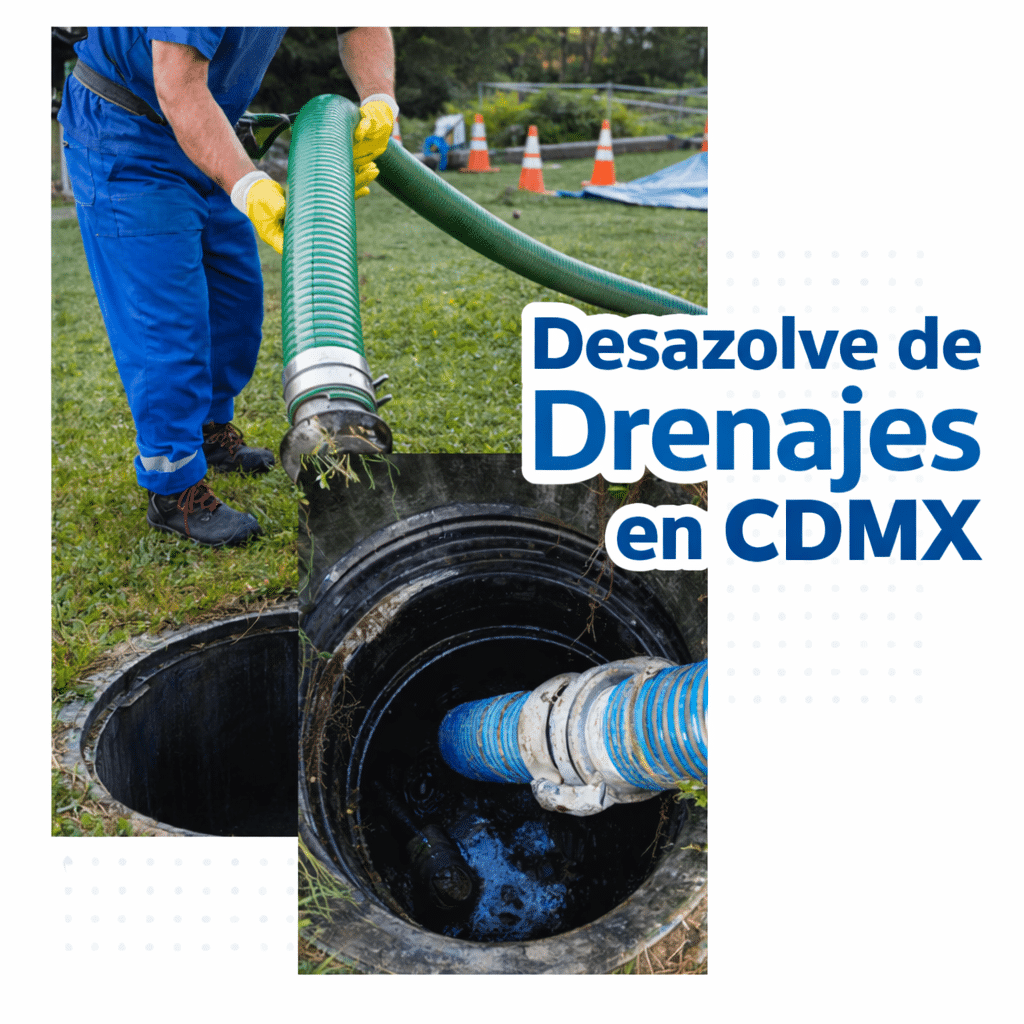 Limpieza de drenajes y fosas sépticas en CDMX con equipo de succión especializado.